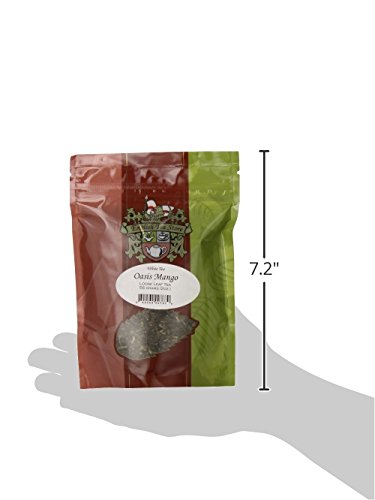 English Tea Store Oasis Mango White Tea - 2oz | Tropical Loose Leaf White tea with Natural Mango Flavor | Light and Fruity Blend for Iced or Hot Tea | Premium Refreshing White Tea Pouch