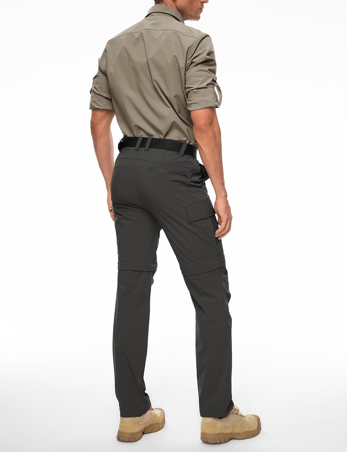 Wespornow Men's-Convertible-Hiking-Pants Quick Dry Lightweight Zip Off Breathable Cargo Pants for Outdoor, Fishing, Safari