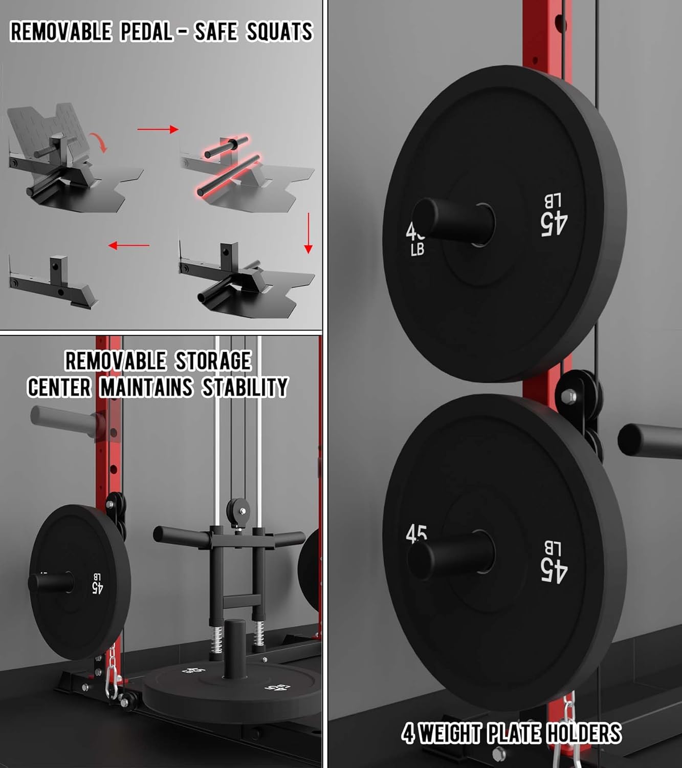Eonfit E2 Power Cage,1500LB Squat Rack with Cable Crossover System.Multi-Function Power Rack for Home Gum.All-in-One Squat Rack with More Training Attachments