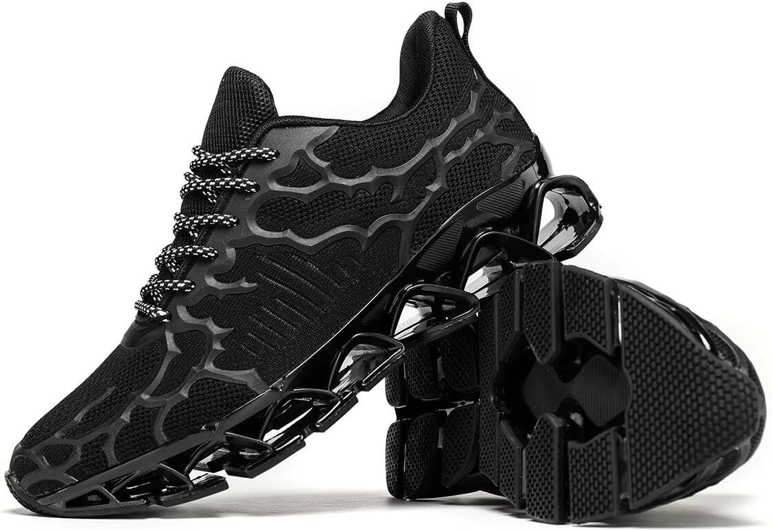 Vooncosir Men's Fashion Sneakers Breathable Mesh Running Shoes Blade Non Slip Soft Sole Casual Athletic Walking Shoes