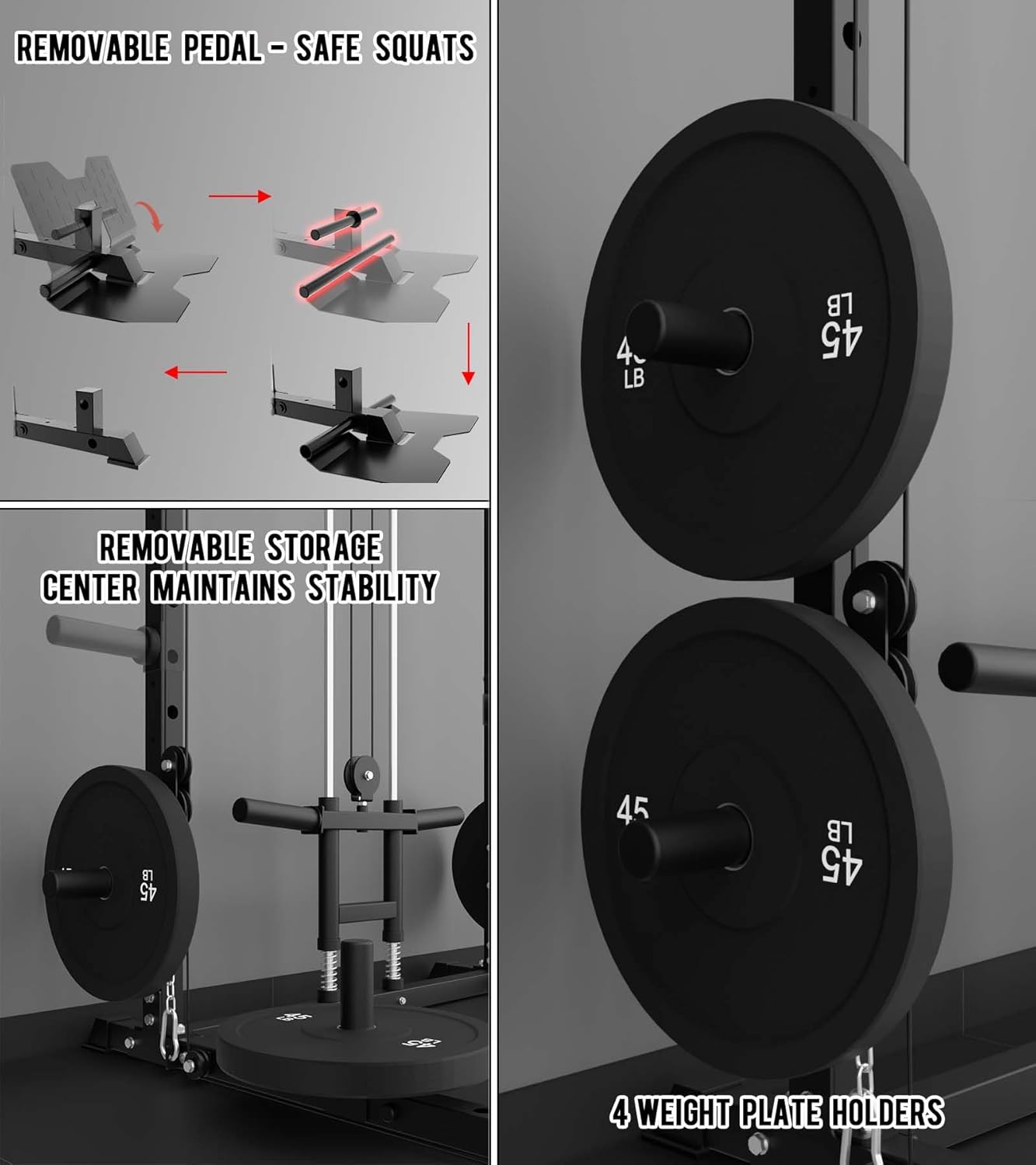 Eonfit E2 Power Cage,1500LB Squat Rack with Cable Crossover System.Multi-Function Power Rack for Home Gum.All-in-One Squat Rack with More Training Attachments