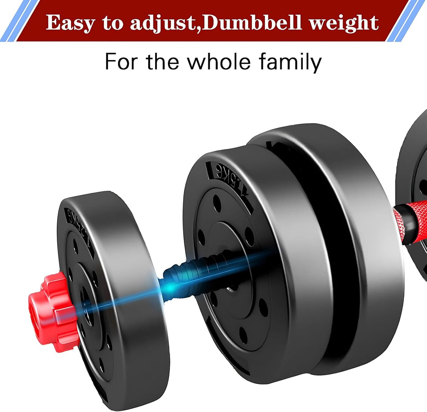 Adjustable-Dumbbells-Sets,Free Weights-Dumbbells Set of 2 Convertible To Barbell A Pair of Lightweight for Home Gym,Women and Men Equipment