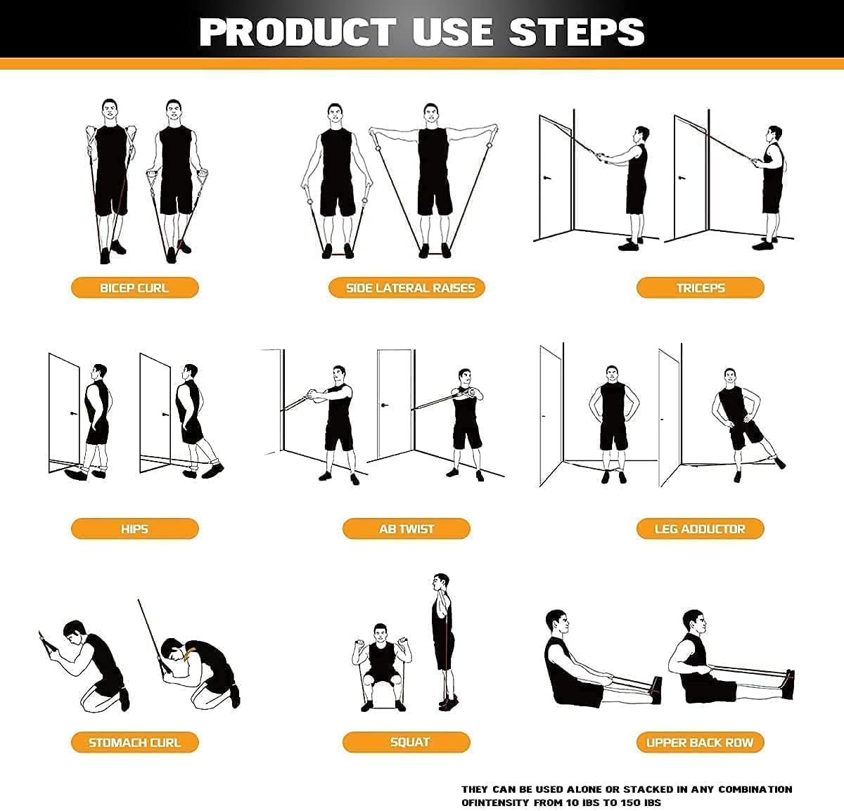 VEICK Resistance Bands, Exercise Bands, Workout Bands, Resistance Bands for Working Out with Handles for Men and Women, Exercising Bands for Fitness Weights Work Out at Home