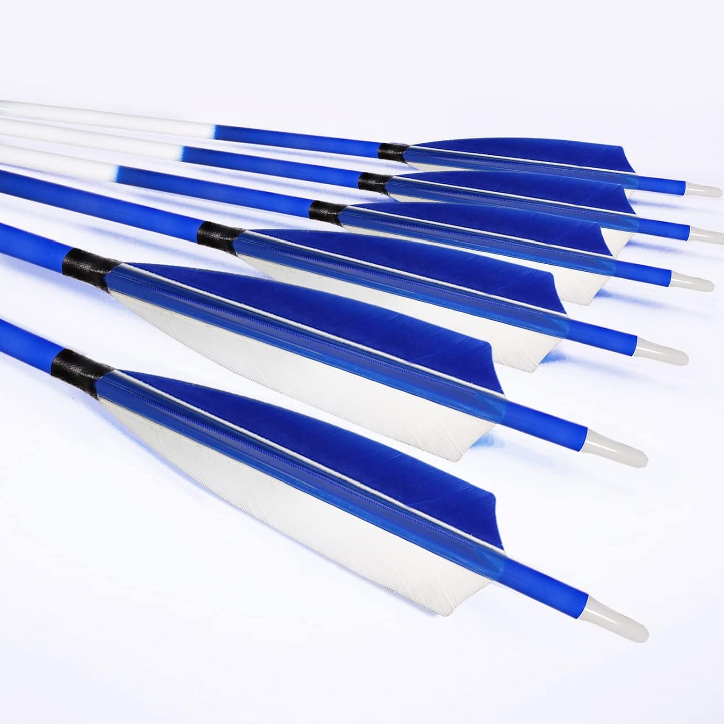 31Inch Carbon Arrows, Targeting Practice Hunting Arrow, Turkey Feather Fletching Arrow, with Removable Tips and nocks for Recurve & Compound Bow