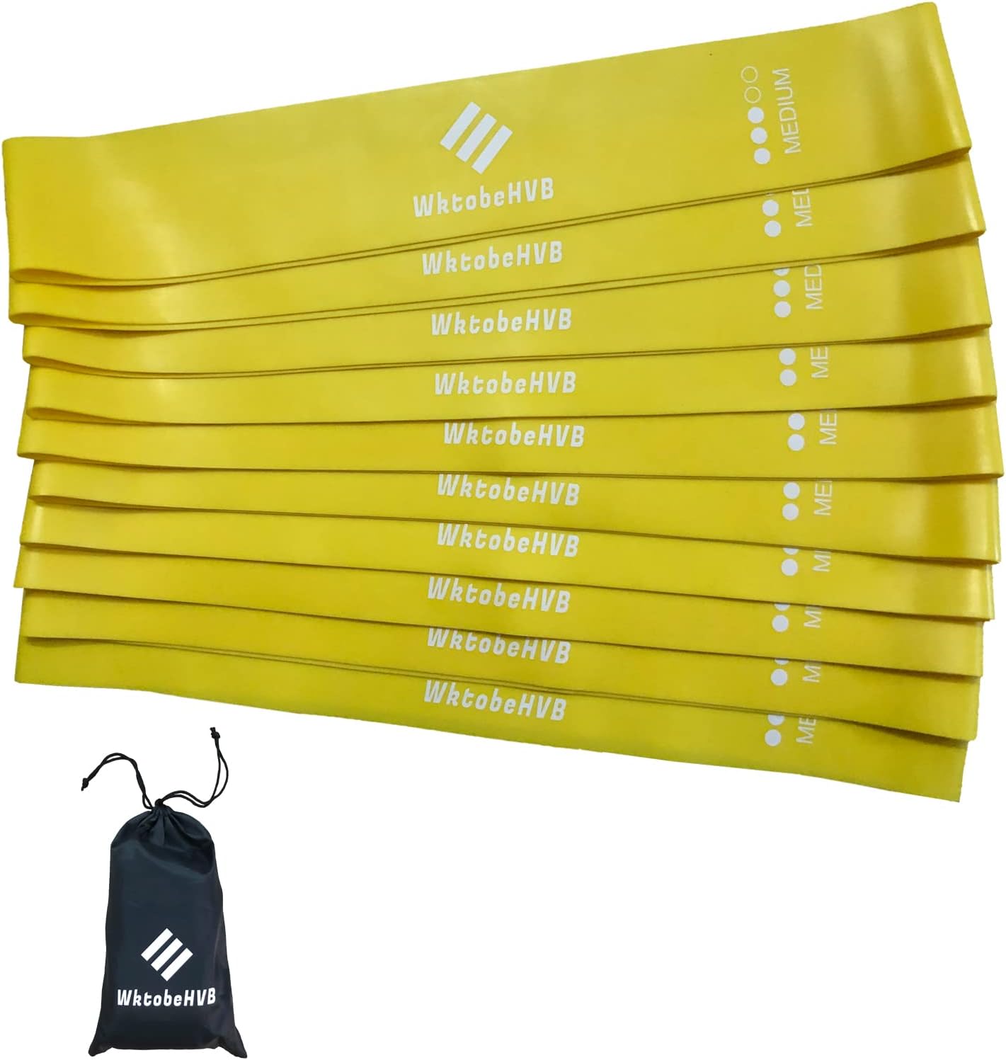 Resistance Loop Exercise Bands-5/10 Pack-10/12 Inch Stretch Bands for Working Out with Carry Bag-Elastic Bands for Physical Therapy, Rehab, Yoga, Pilates and Strength Training at Home or Gym