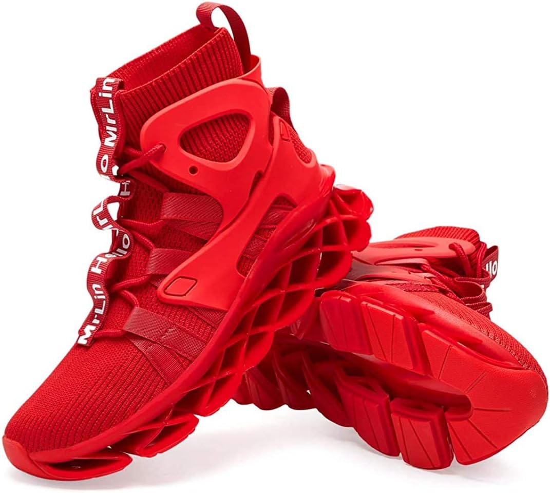 Hello MrLin Men's Running Shoes Non Slip Athletic Tennis Walking Blade Type Sneakers Hip Hop