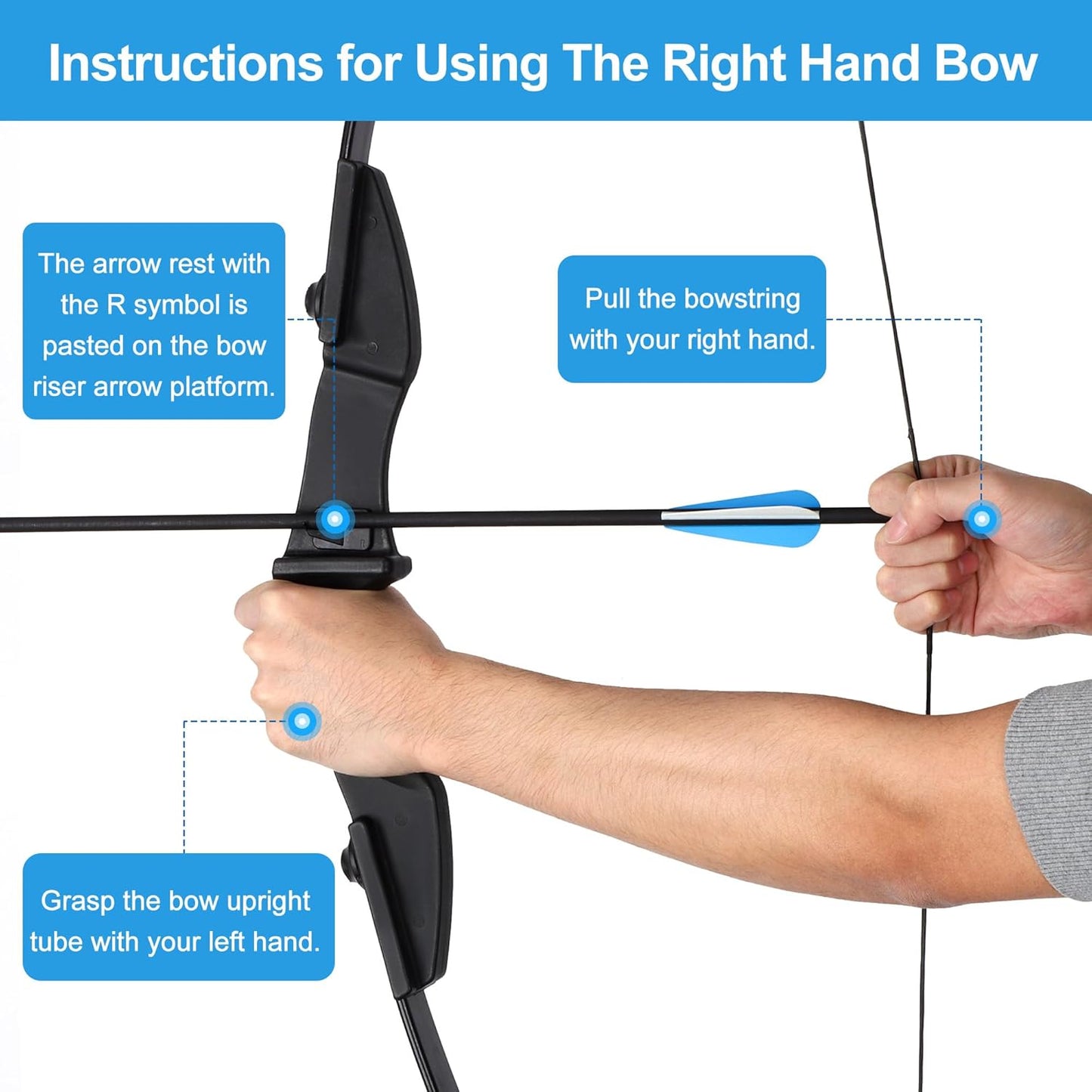 Recurve Bow and Arrow Set,Detachable Archery Adult Bow Left and Right Hands 40lbs /20lbs Suitable Adults/Youth/Beginners Outdoor Practicing