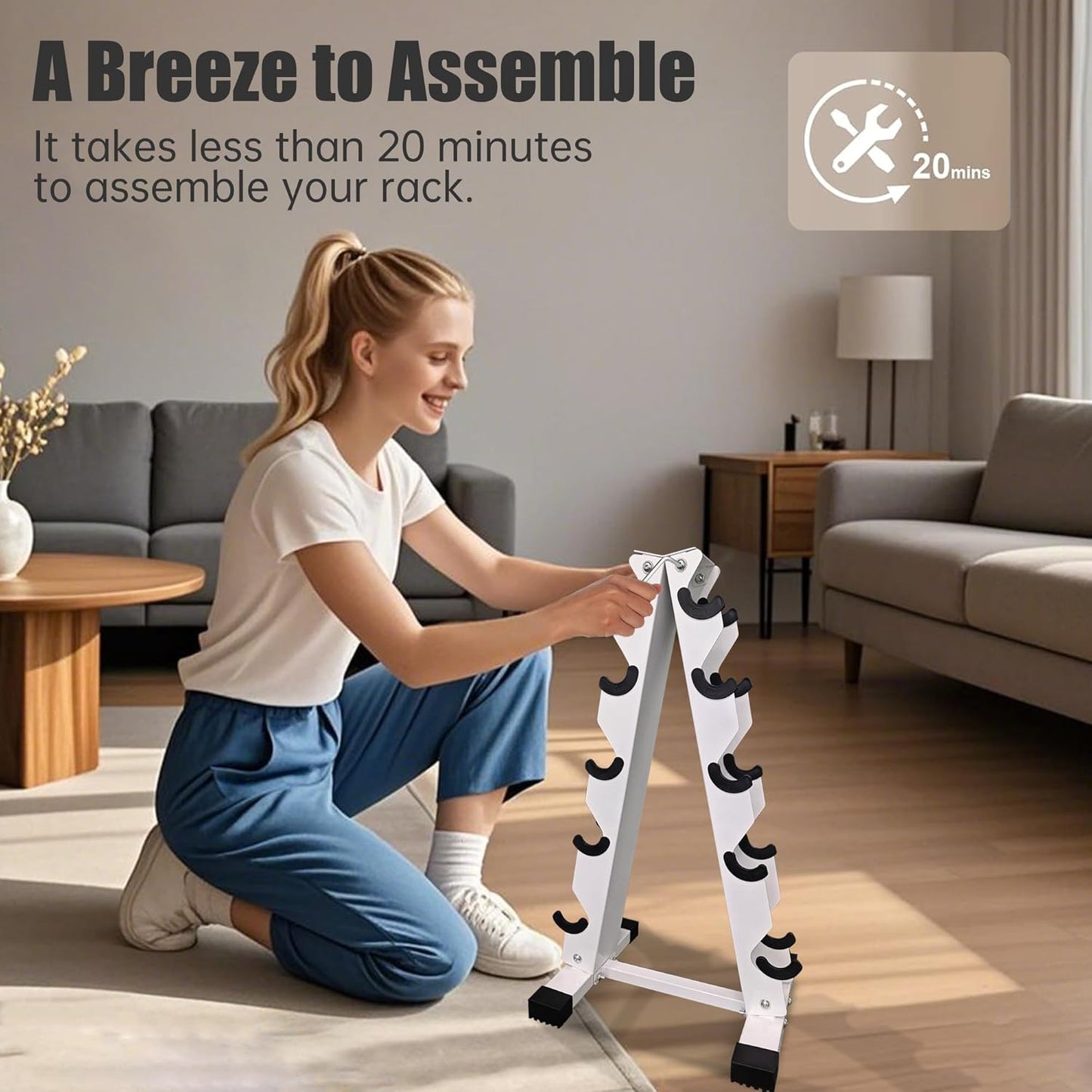 Ritafer 6-10 Pair Hex Rubber Dumbbell Set 350/450 and 550 lbs(5-50 lbs )Hand Free Weight for Strength Coated Encased Iron Weights with Dumbbells Storage Rack Home Gym