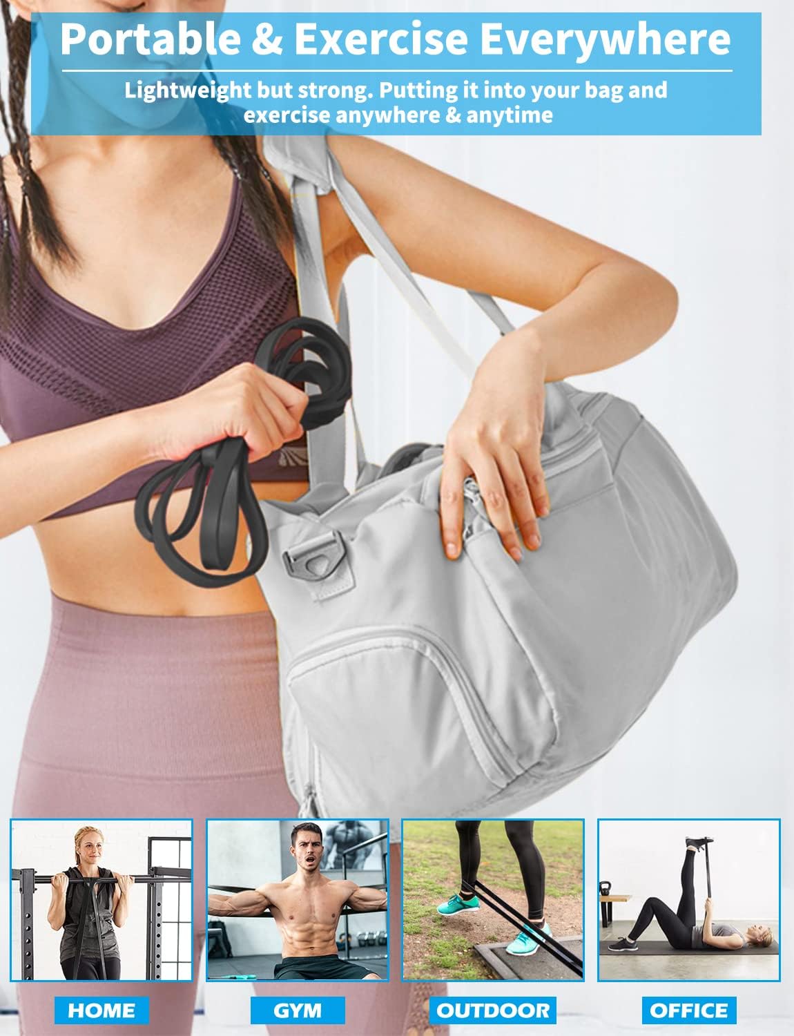 Resistance Bands, Pull Up Bands, Exercise Workout Bands for Working Out, Pull Up Assistance Bands Set for Men & Women, Body Stretching, Physical Therapy, Muscle Training