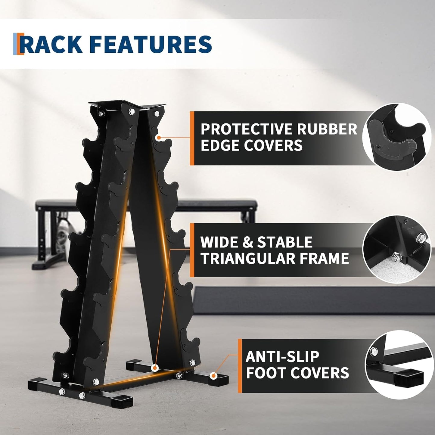 Hex Dumbbells Set, PVC Coated Exercises & Fitness Dumbbell Weights Set for Strength Training Home Gym