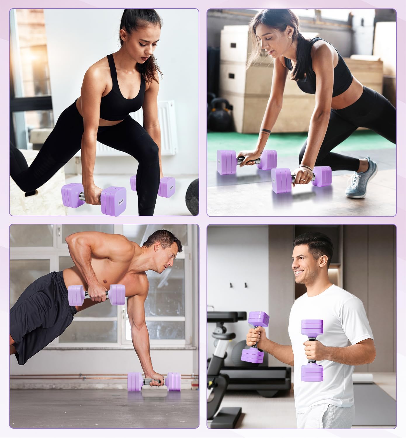 15LB 20LB 50LB Adjustable Dumbbell Set Free Weights Dumbbells Set for Women Men Hand Weights Sets Adjust Dumbbell Weight Sets for Home Gym Exercise Workout Strength Training Equipments