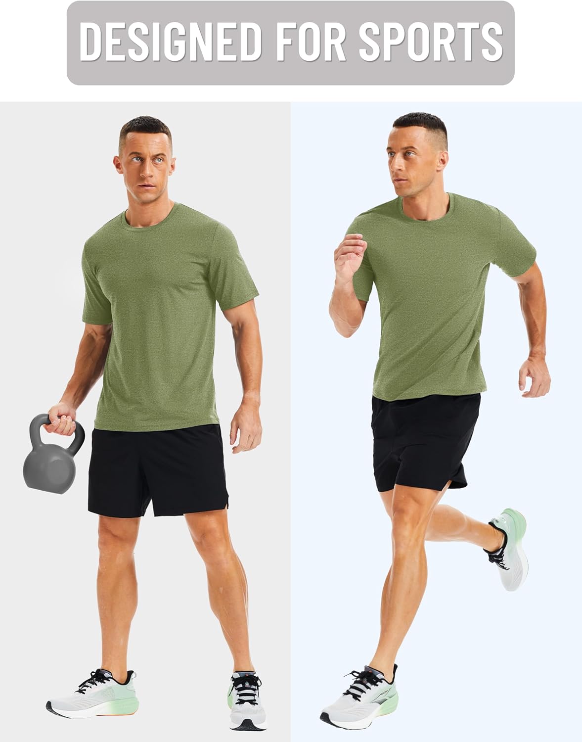 MAGCOMSEN Men's Dry Fit Workout Shirts Short Sleeve Tee Shirts Moisture Wicking Athletic Running Performence Tshirts