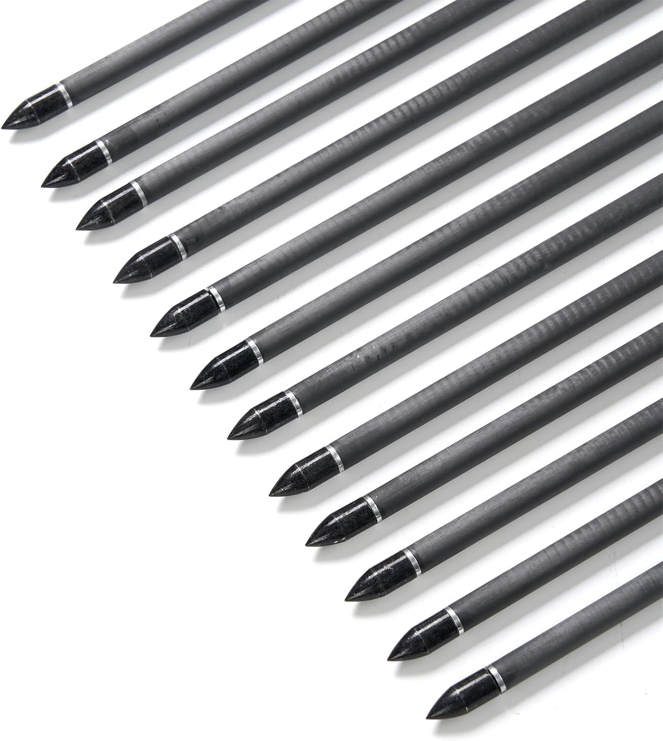 Crossbow Bolts 15 Inch Archery Carbon Crossbow Arrows with Moon Nocks Hunting Archery Arrows(12pcs