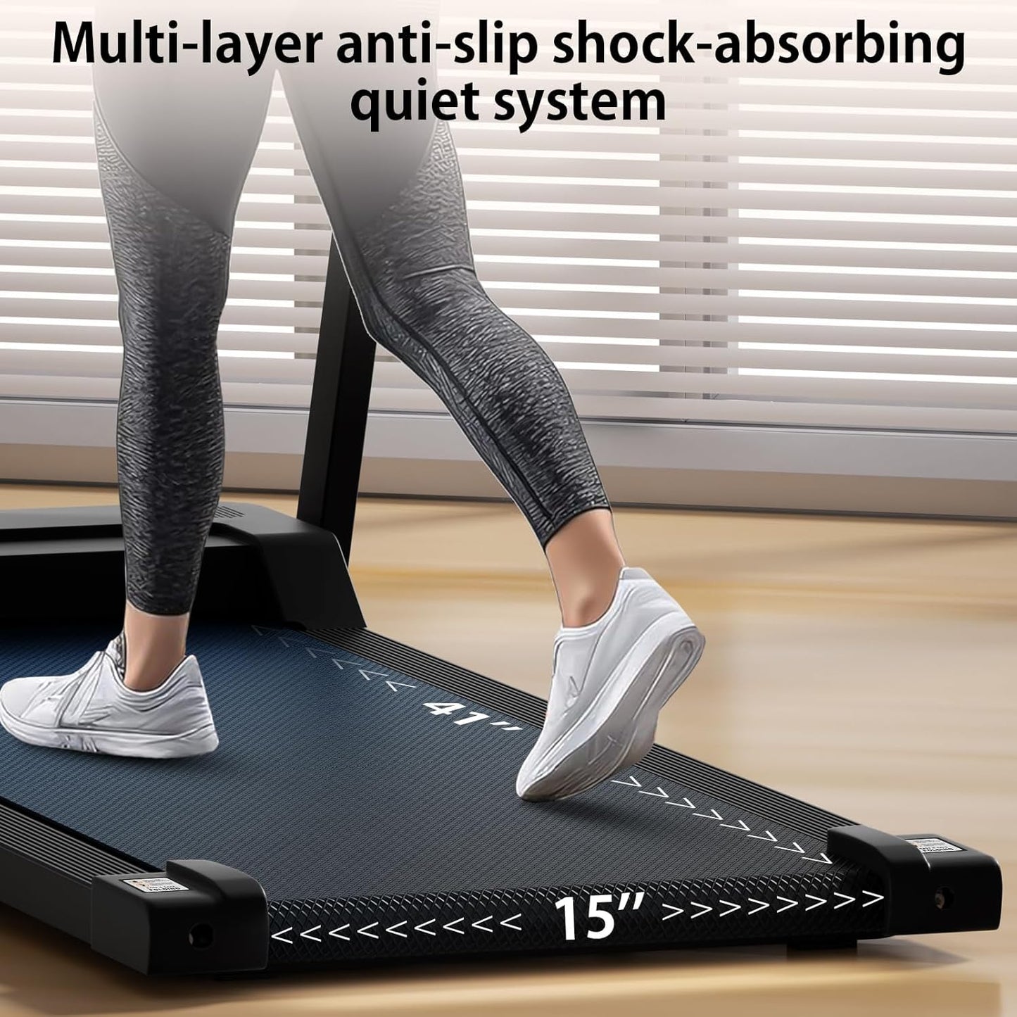 Portable Foldable Treadmills for Home, Small Folding Treadmill for Home Office with 300 LBS Capacity, Walking Running Exercise Electric Compact Treadmill with LED Display
