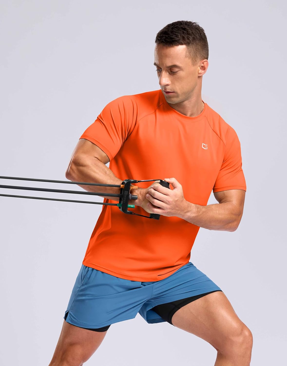 G Gradual Men's Workout Athletic T-Shirts Moisture Wicking Cooling Running Shirts Short Sleeve Performance Tee for Gym Tennis