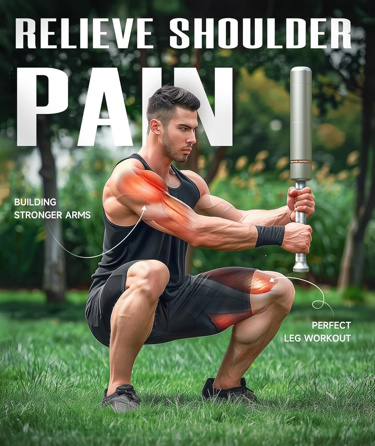 Adjustable Macebell Clubbell for Strength Training, 6/8-in-1 Premium Steel Indian Club for Full Body, Muscles, Shoulder, Grips & Forearms Workouts to Stretching