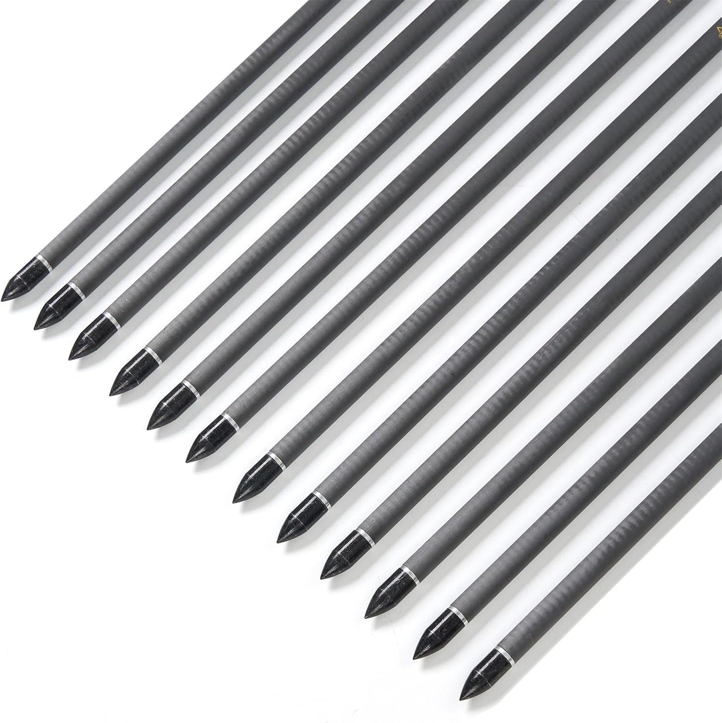Crossbow Bolts 15 Inch Archery Carbon Crossbow Arrows with Moon Nocks Hunting Archery Arrows(12pcs