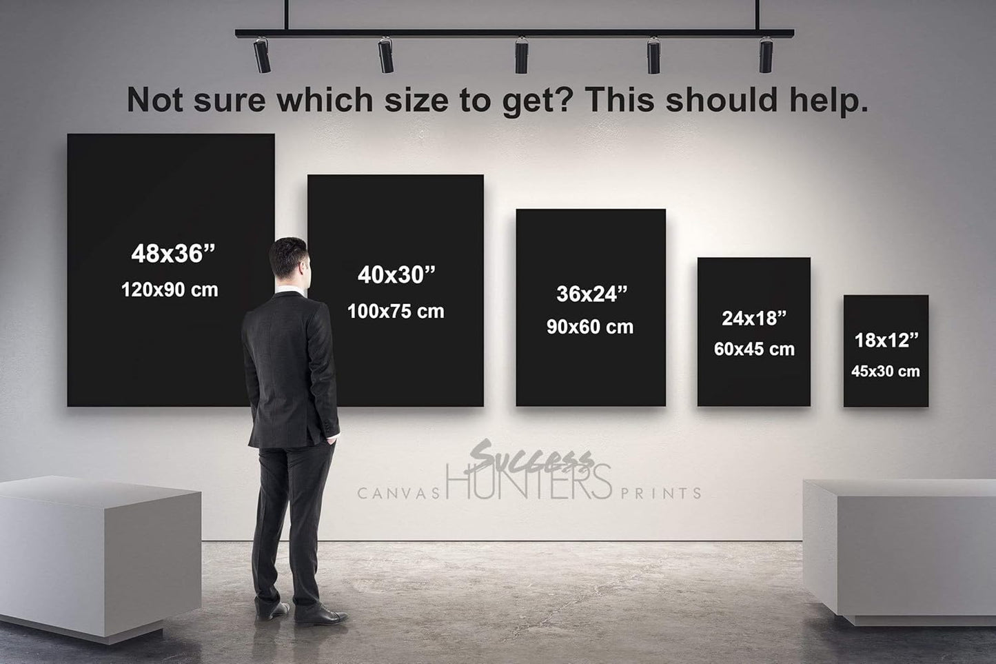 SuccessHunters Luxury Gold Watch Canvas Print Office Wall Decoration Home Decor Modern Art Prints Inspiration Motivation Inspire Entrepreneur Quote Inspirational Motivational House Decal (36" x 24")