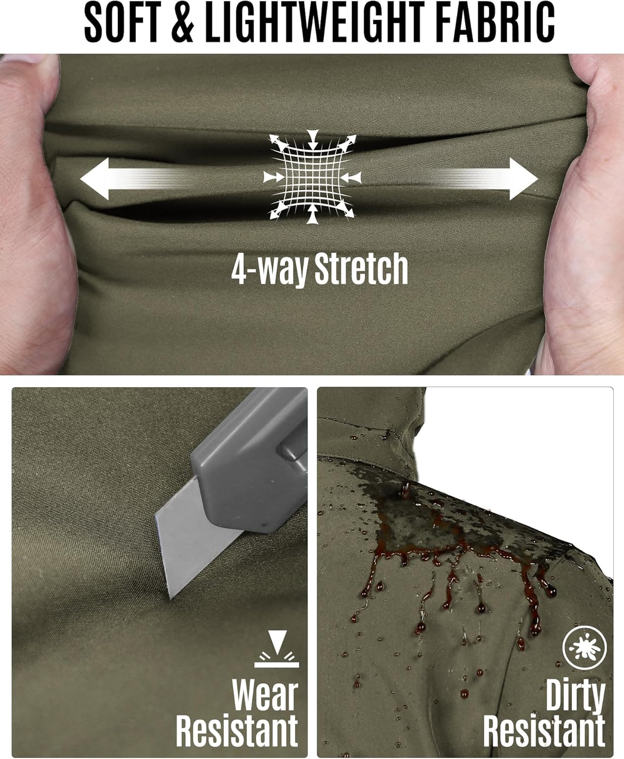 33,000ft Men's Softshell Jacket with Hood Waterproof Windbreaker Lightweight Rain Shell Jacket for Outdoor Hiking Travel