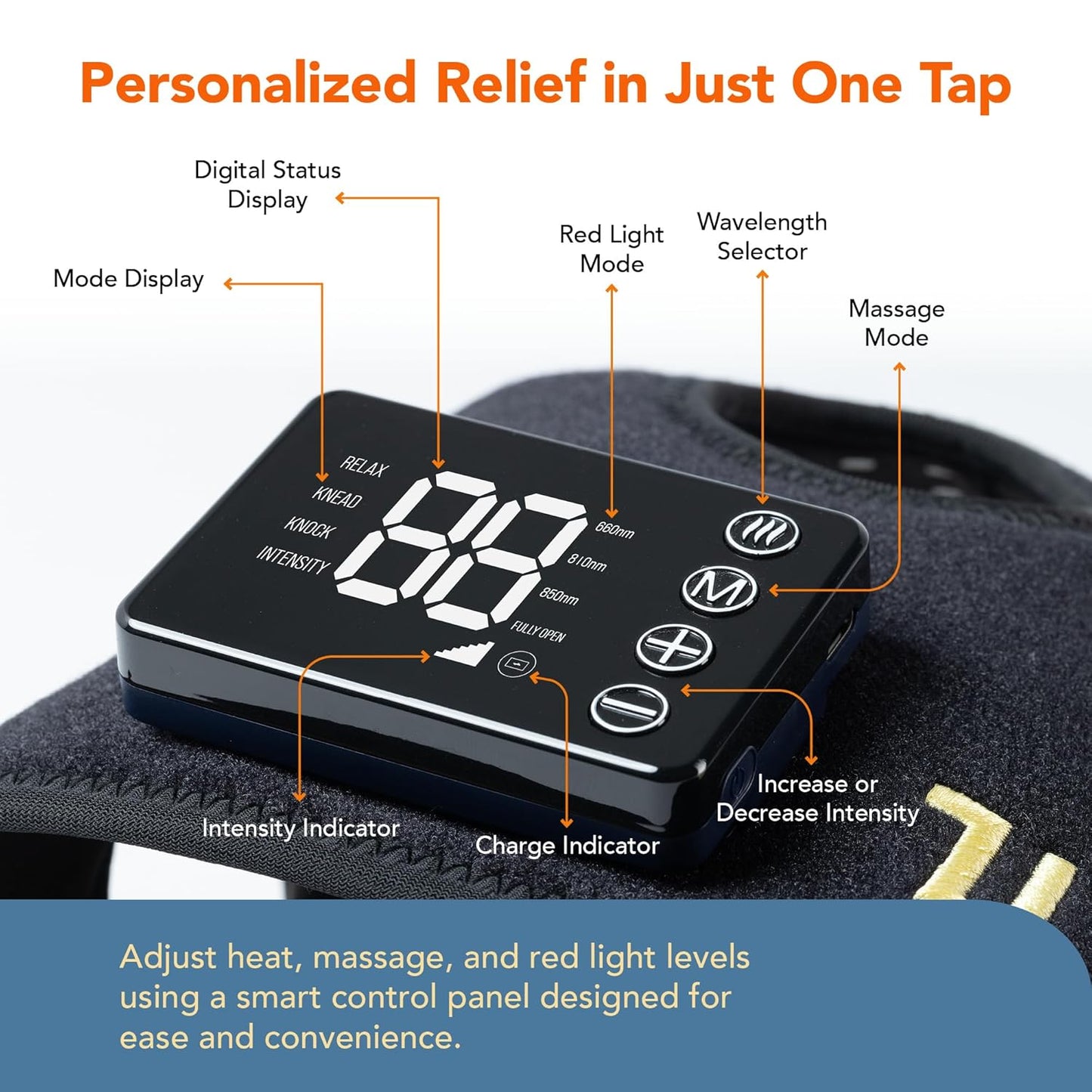 2025 Upgraded 3-in-1 Red Light Therapy Knee Massager w/Heat – 3 Wavelength Infrared Knee Brace for Joints, Knees, Elbow, Shoulder Recovery – Portable Heated Compression Wrap for Faster Relief