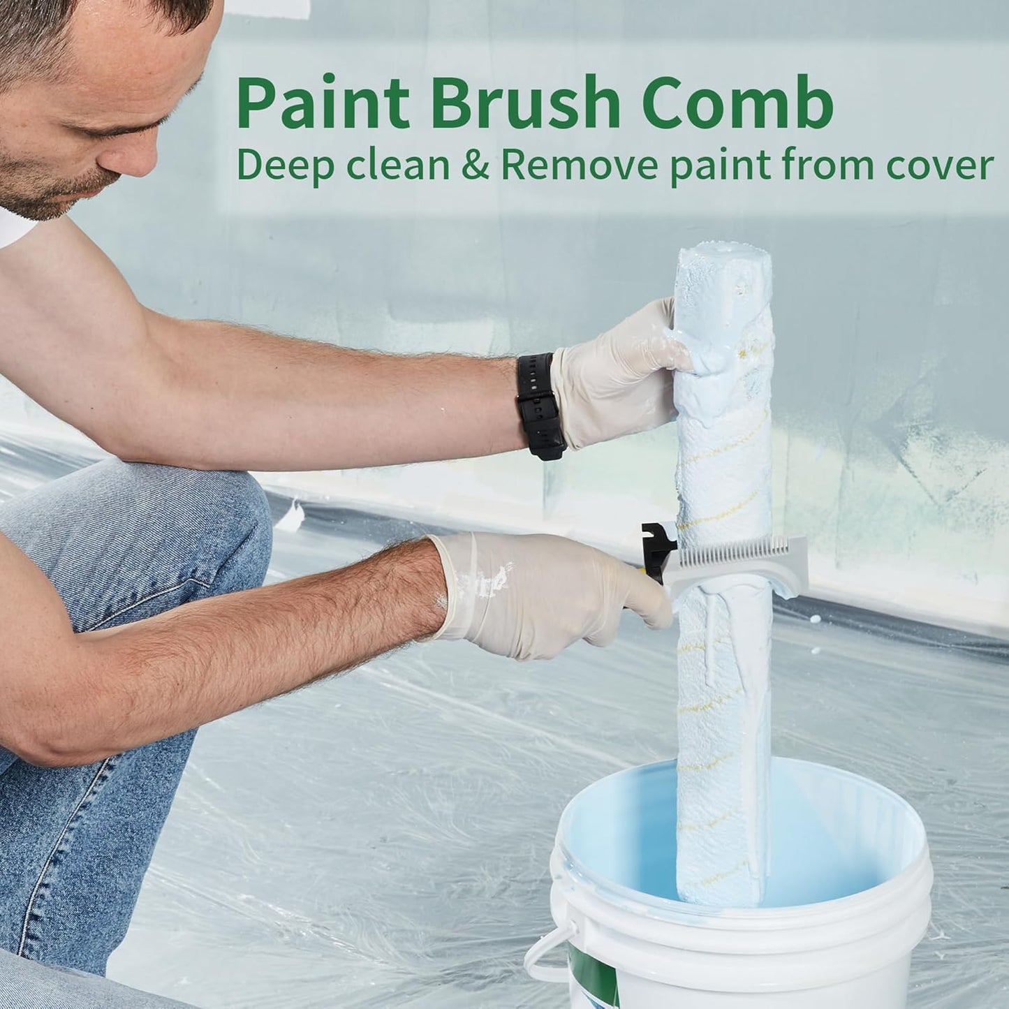 VOOMEY 23PC 18 Inch Paint Roller Kit,18" Paint Bucket, Small Paint Roller Set,Microfiber Paint Roller Covers,Paint Roller Extension Pole,Makes Working on Your Large Painting Projects Easy and Fast