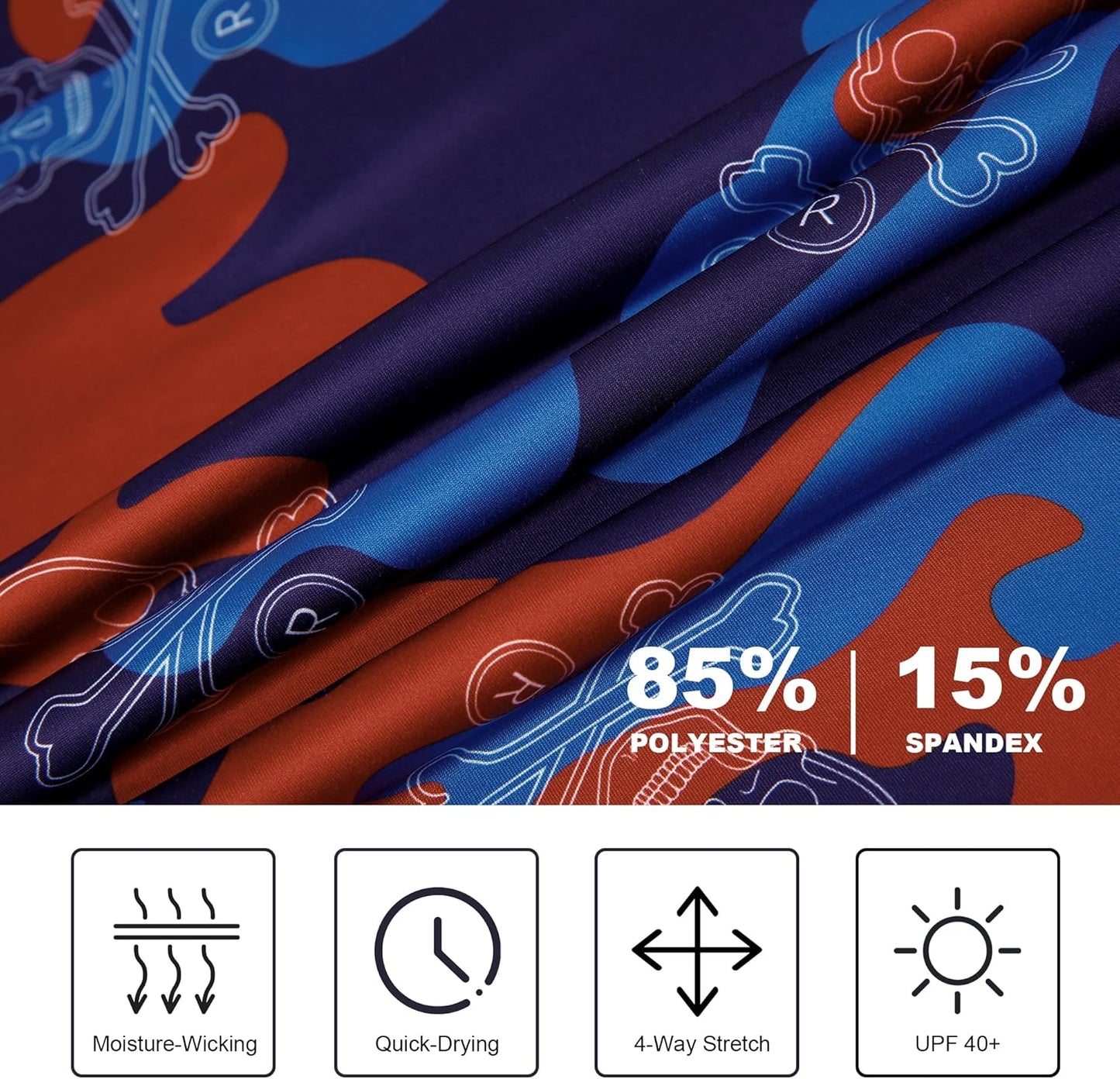 SAMERM Golf Shirts for Men Super Stretch Jacquard Dry Fit Golf Polo Moisture Wicking Short Sleeve Polo Shirts for Men