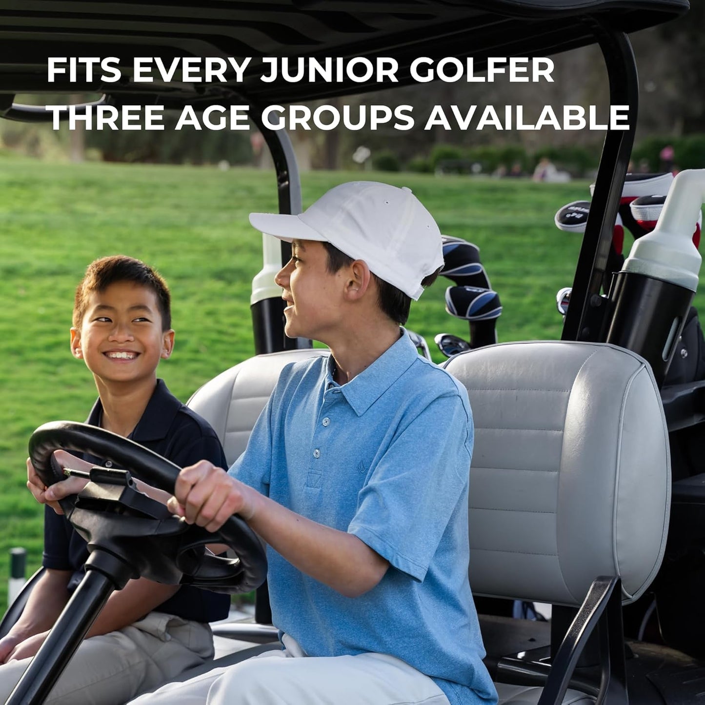 Precise XD-J Junior Golf Clubs Set โ Right & Left Hand Options โ Kids Golf Clubs for Ages 3-5, 6-8, 9-12 โ Lightweight Graphite Shafts, Hybrid Club, Stand Bag โ Boys & Girls Golf Set