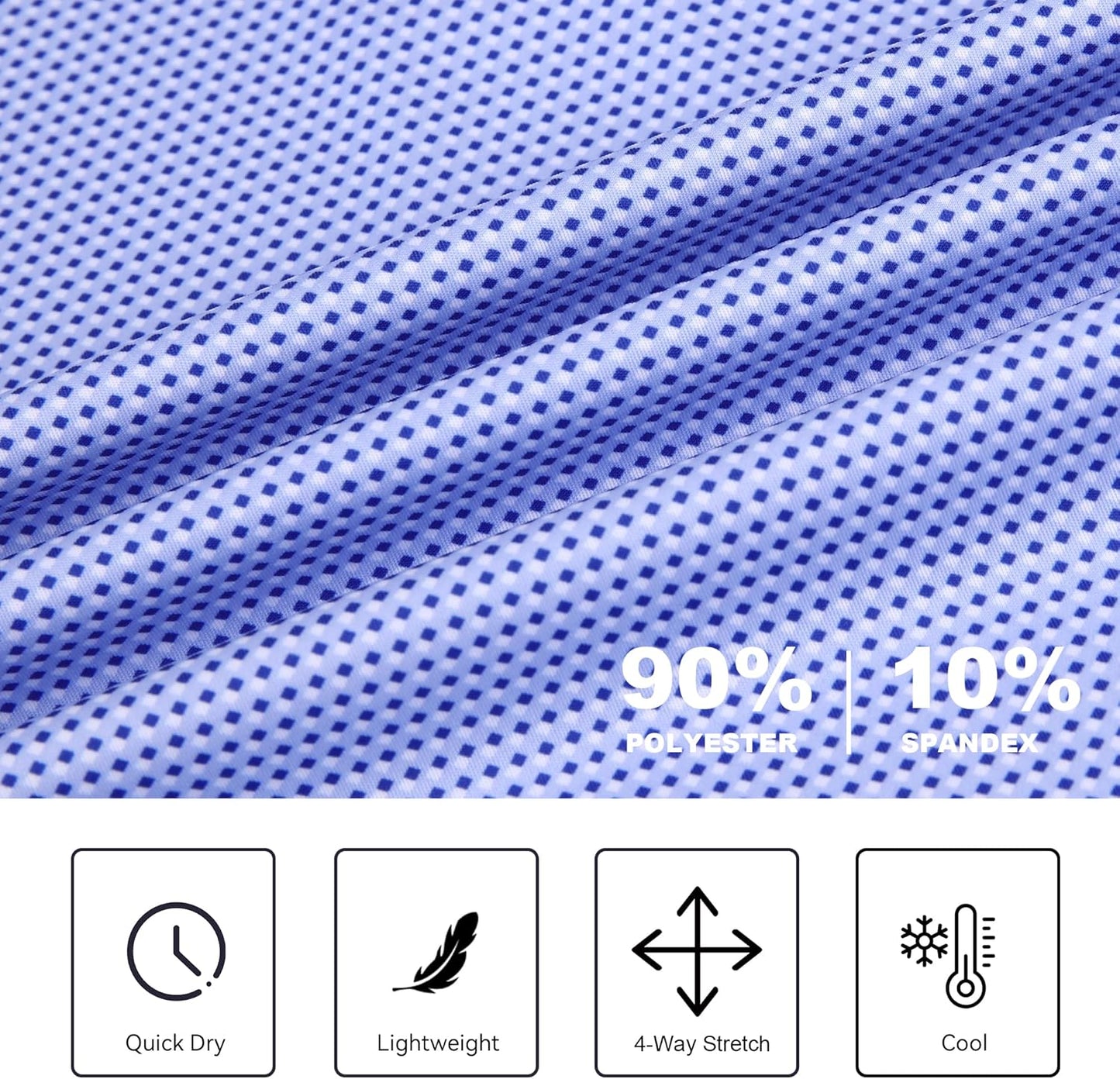 SAMERM Mens Golf Shirts Short Sleeve Dry Fit Performance Moisture Wicking Print Sport Polo Shirts for Men Casual