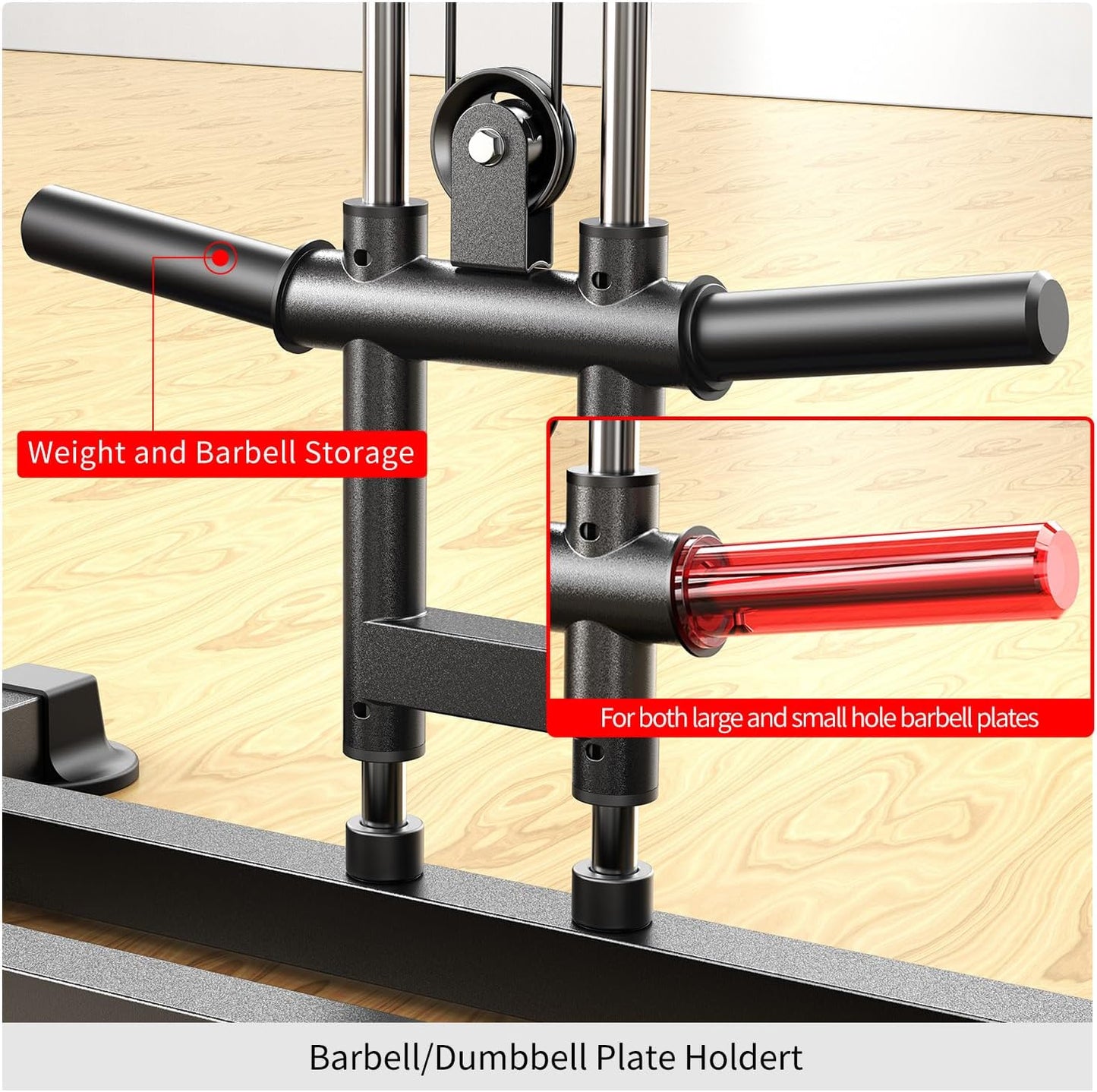 Power Rack Power Cages Multi-Function Squat Rack with Cable Crossover System Selectable More Training Attachment Weight Cage for Garage & Home Gym