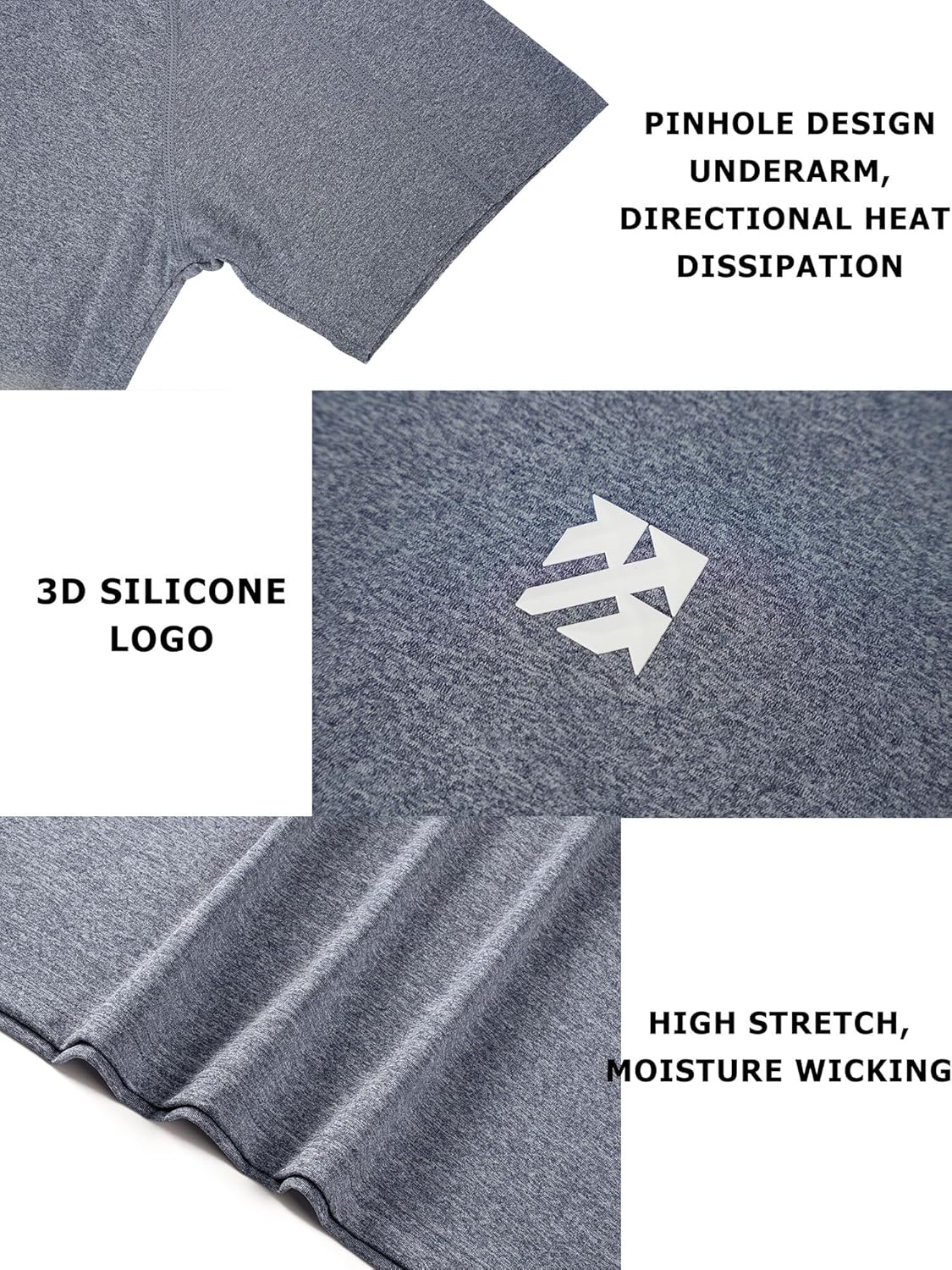 Moisture Wicking Quick Dry Soft Pickleball Workout Hiking Camping Running Shirts for Men Outdoor Sports