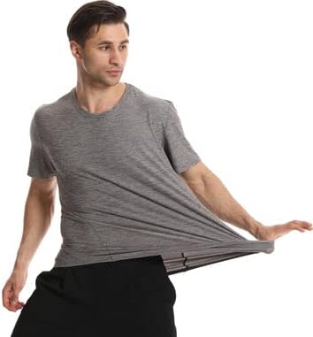 Different Touch Men’s Active Workout Quick Dry Crew Neck Short Sleeve T-Shirts