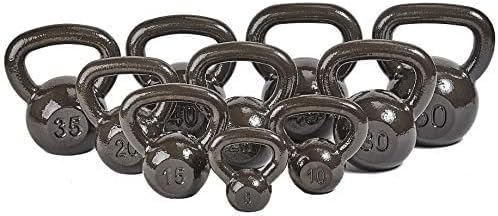 Kettlebell Cast Iron Solid Smooth Weights for Strength Training, Home Workout Gym, Training Kettlebells Sets for Women & Men