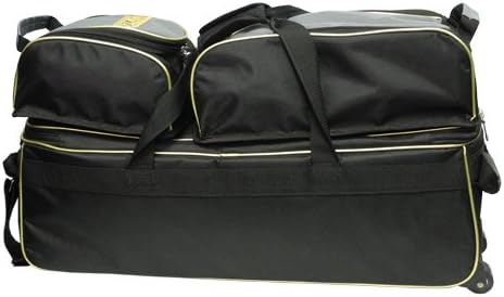 Pyramid Path Triple Tote Roller Plus Bowling Bag with Detachable Shoe Bag (Fits US Mens Size 15), Accessory and Side Pocket, Lightweight Travel Design