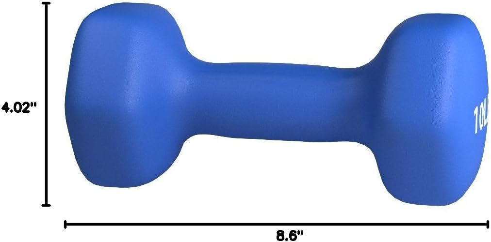 Amazon Basics Neoprene Dumbbell Hand Weights for Exercise and Muscle Toning