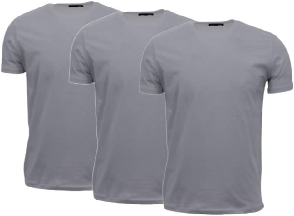 Men's Short Sleeve Crewneck T-Shirt 100% Cotton - Classic Colors - Breathable Mesh Fabric - Ideal for Sports & Everyday Wear