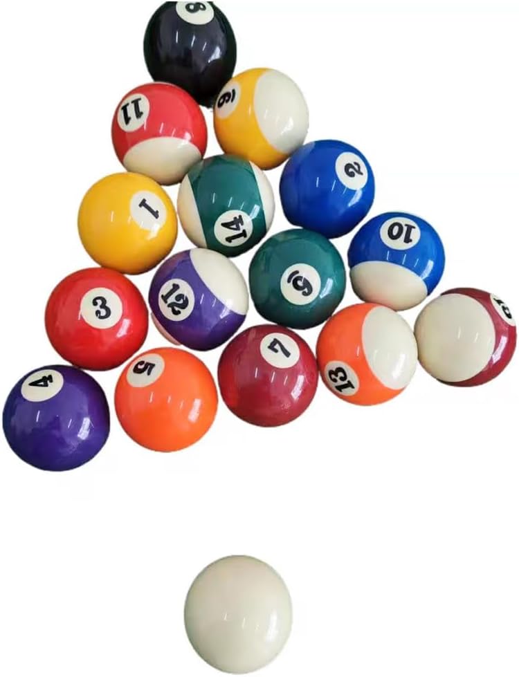 Replacement Billiards Ball, 2-1/4" Regulation Size, Object Balls with Cue Ball & Billiard #8 Ball, Standard Billiards Ball Accessories