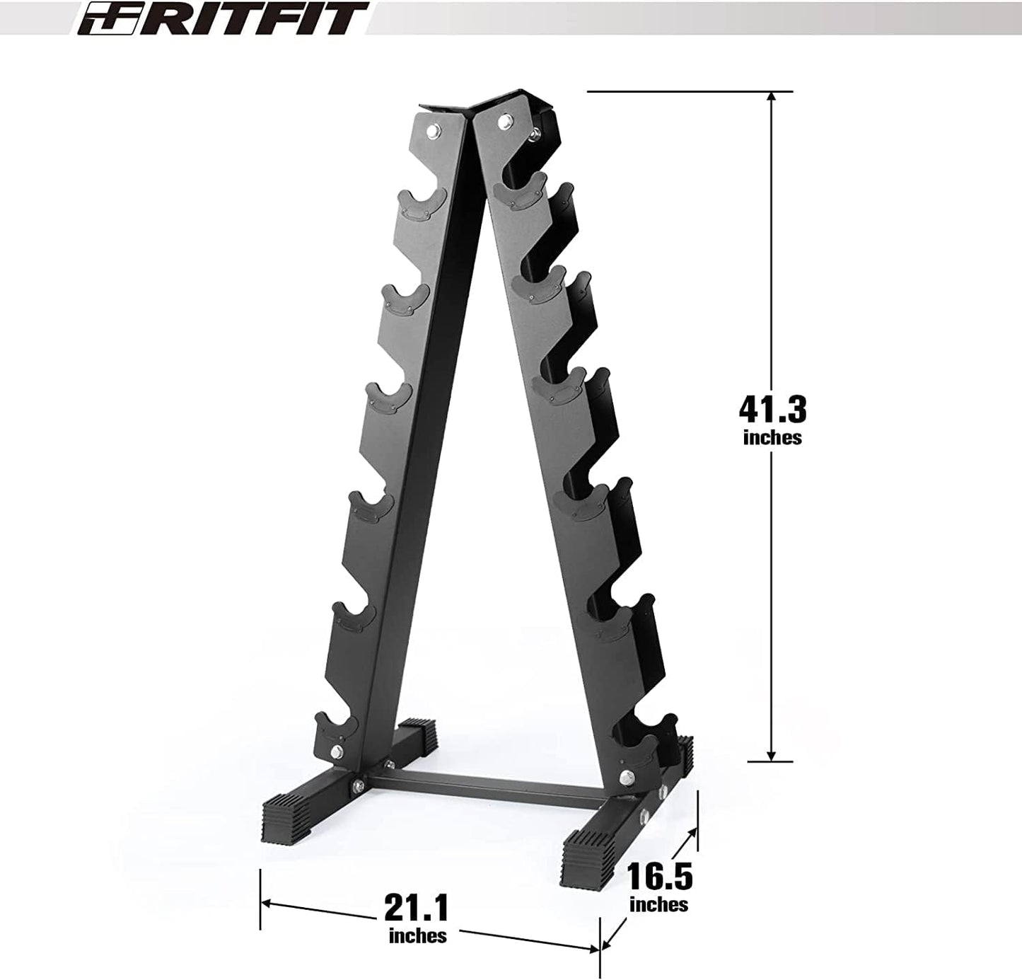RITFIT 300/350/450/650/180/200/210 LB Rubber Hex Dumbbells Set with Optional Dumbbell Rack, Multi Weight Set to Choose, Ideal for Home Gym and Fitness