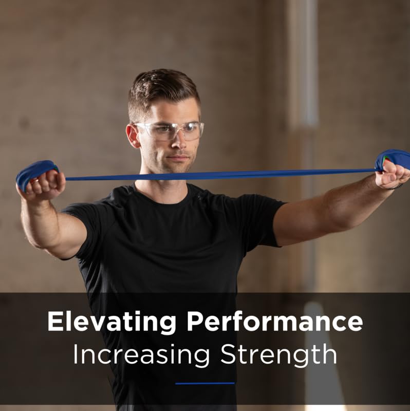 THERABAND Resistance Bands, 6 Yard Roll Professional Latex Elastic Band For Upper & Lower Body, Core Exercise, Physical Therapy, Pilates, Home Workouts, Rehab, Blue, Extra Heavy, Intermediate Level 2