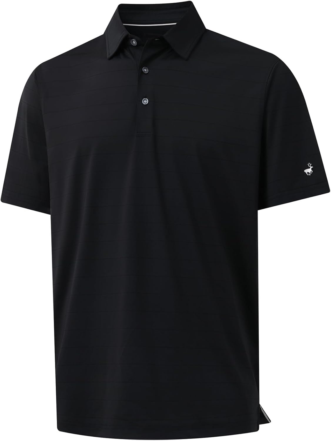 Rouen Polo Shirts for Men Dry Fit Performance Heather Stripe Golf Polo Moisture Wicking Lightweight Breathable Golf Shirts