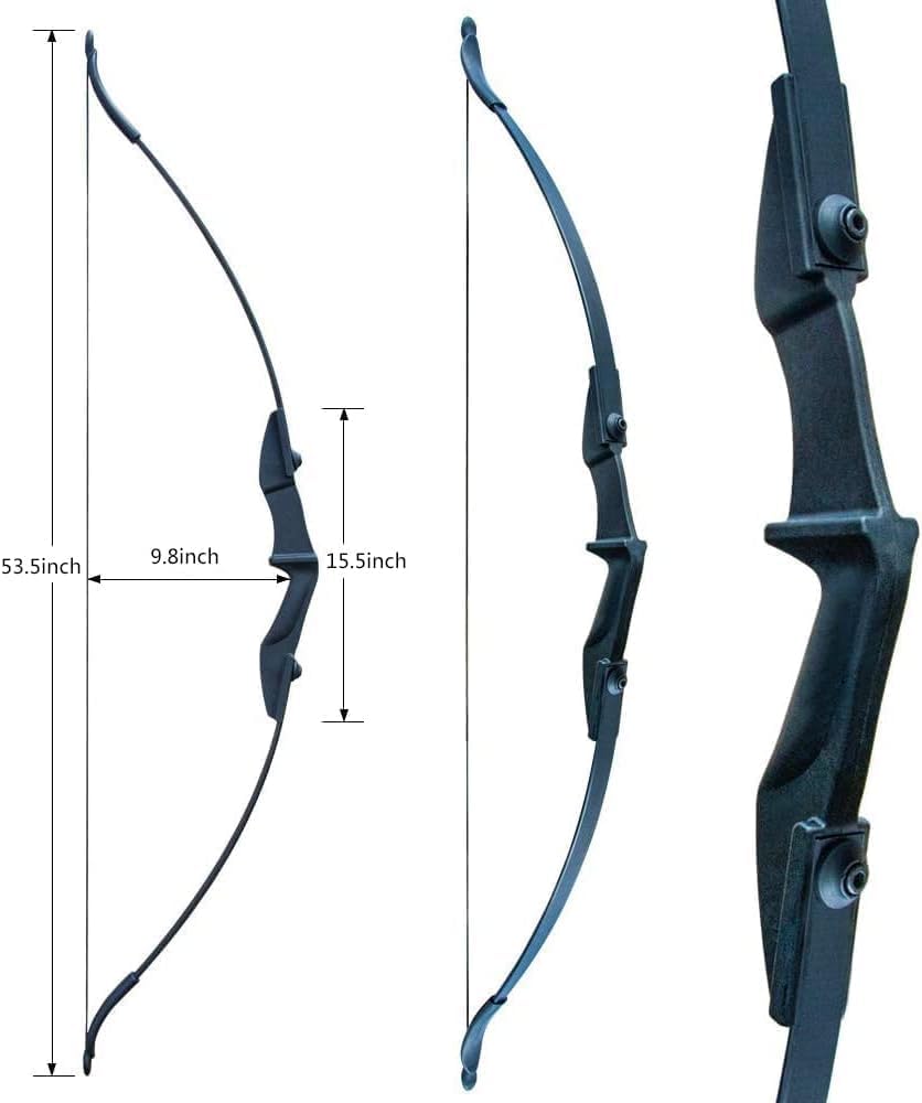 D&Q Archery Bow and Arrow Set for Adults Beginner Teenagers Youth, Takedown Recurve Bow 20lbs 30lbs 40lbs Left and Right Handed Bow, Recurve Bow Set for Outdoor Target Practice