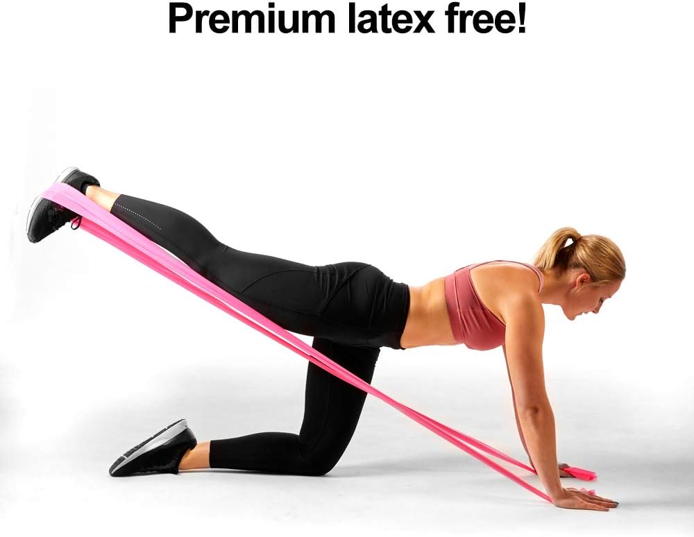 Resistance Band for Working Out - 8,16,24 Yard Resistance Bands Bulk Rolls - 10 Strengths in Light Medium and Heavy Exercise Bands - Latex Free Workout Bands Including iPhone App and e-Book