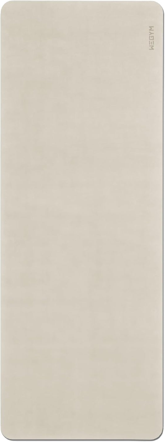 4mm Cushioned Exercise Mat for Yoga & Pilates - Anti Slip, Polyurethane with Suede Top & Carrying Strap