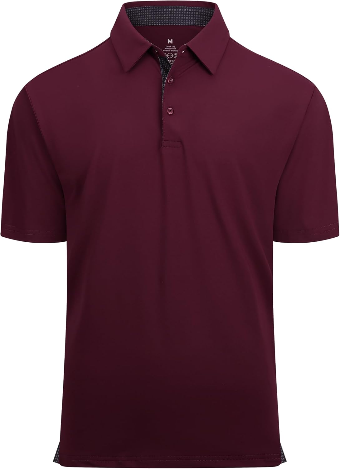 Alex Vando Mens Golf Shirt Moisture Wicking Quick-Dry Solid Short Sleeve Polo Shirts for Men