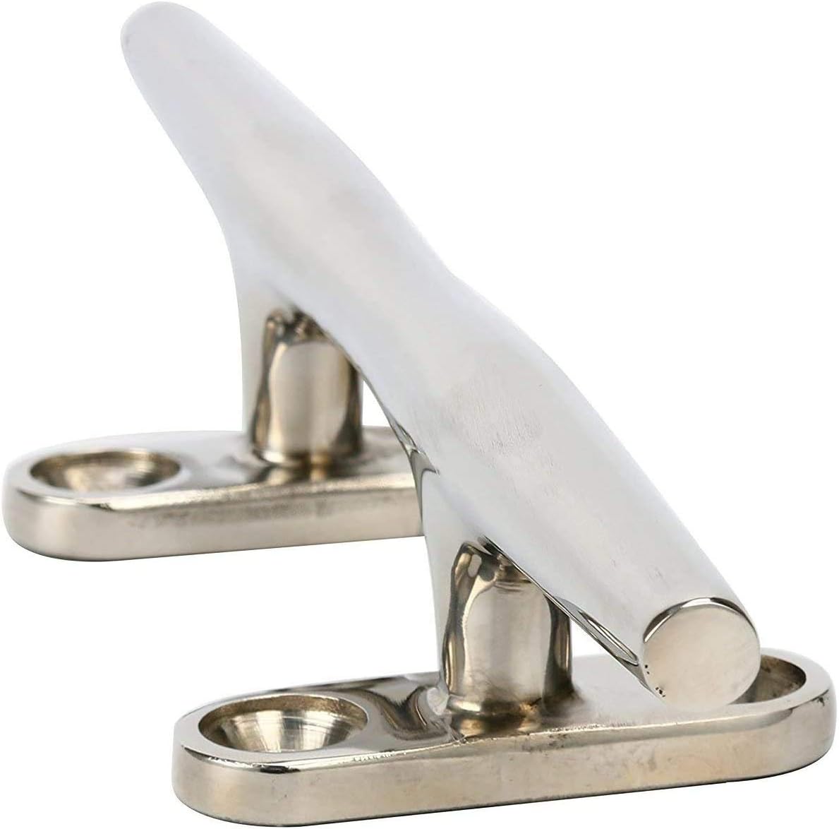Amarine Made 4 Pack Stainless Steel Open Base Cleat-8 Inch Boat Cleats,Rope Cleat,Boat Dock Cleats - Ideal for Marine, Deck,Nautical Decor,Cabinet Pull/Towel Hook/Coat Hanger