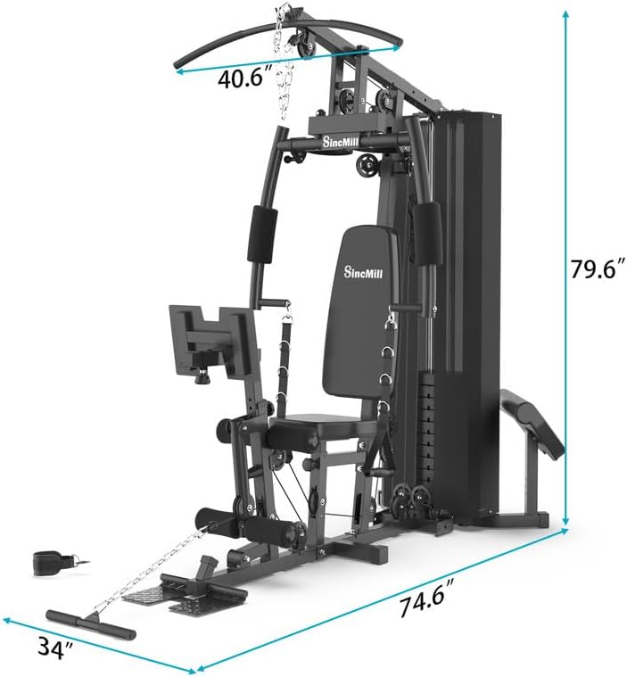 SincMill Home Gym Multifunctional Full Body Workout Equipment for Home Exercise Fitness