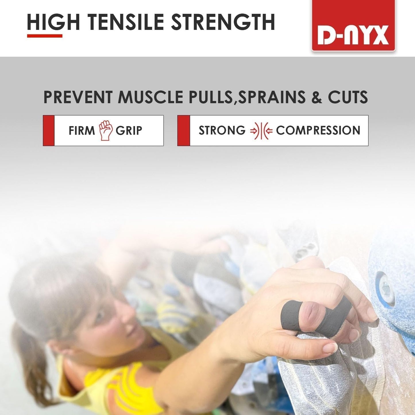 8 Pack Finger Tape Athletic Sports Wrap 0.3” x 45 Feet for Rock Climbing BJJ Jiu Jitsu MMA Grappling Martial Arts Volleyball Weight Training Wrestling Hand Tape Black