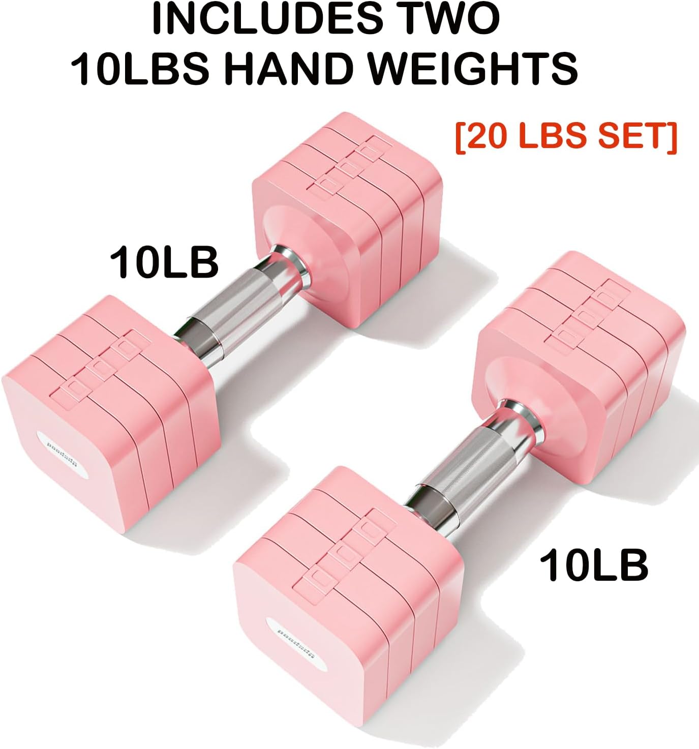 15LB 20LB 50LB Adjustable Dumbbell Set Free Weights Dumbbells Set for Women Men Hand Weights Sets Adjust Dumbbell Weight Sets for Home Gym Exercise Workout Strength Training Equipments
