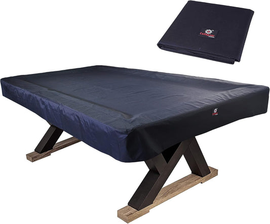 7/8/9FT Heavy Duty 600D Polyester Canvas Billiard Pool Table Cover(7 Colors Available) (Black, 8-Foot)
