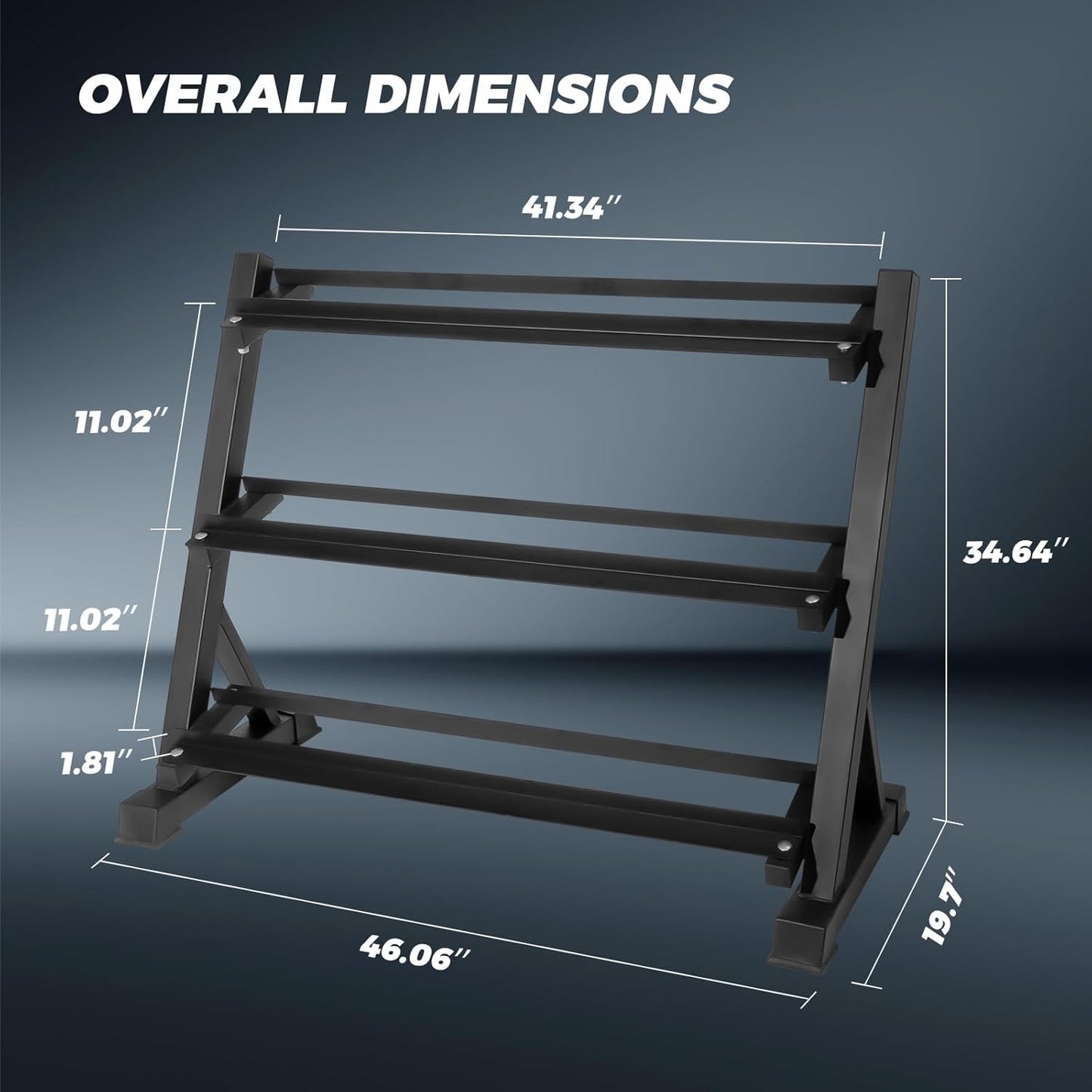 RITFIT 300/350/450/650/180/200/210 LB Rubber Hex Dumbbells Set with Optional Dumbbell Rack, Multi Weight Set to Choose, Ideal for Home Gym and Fitness