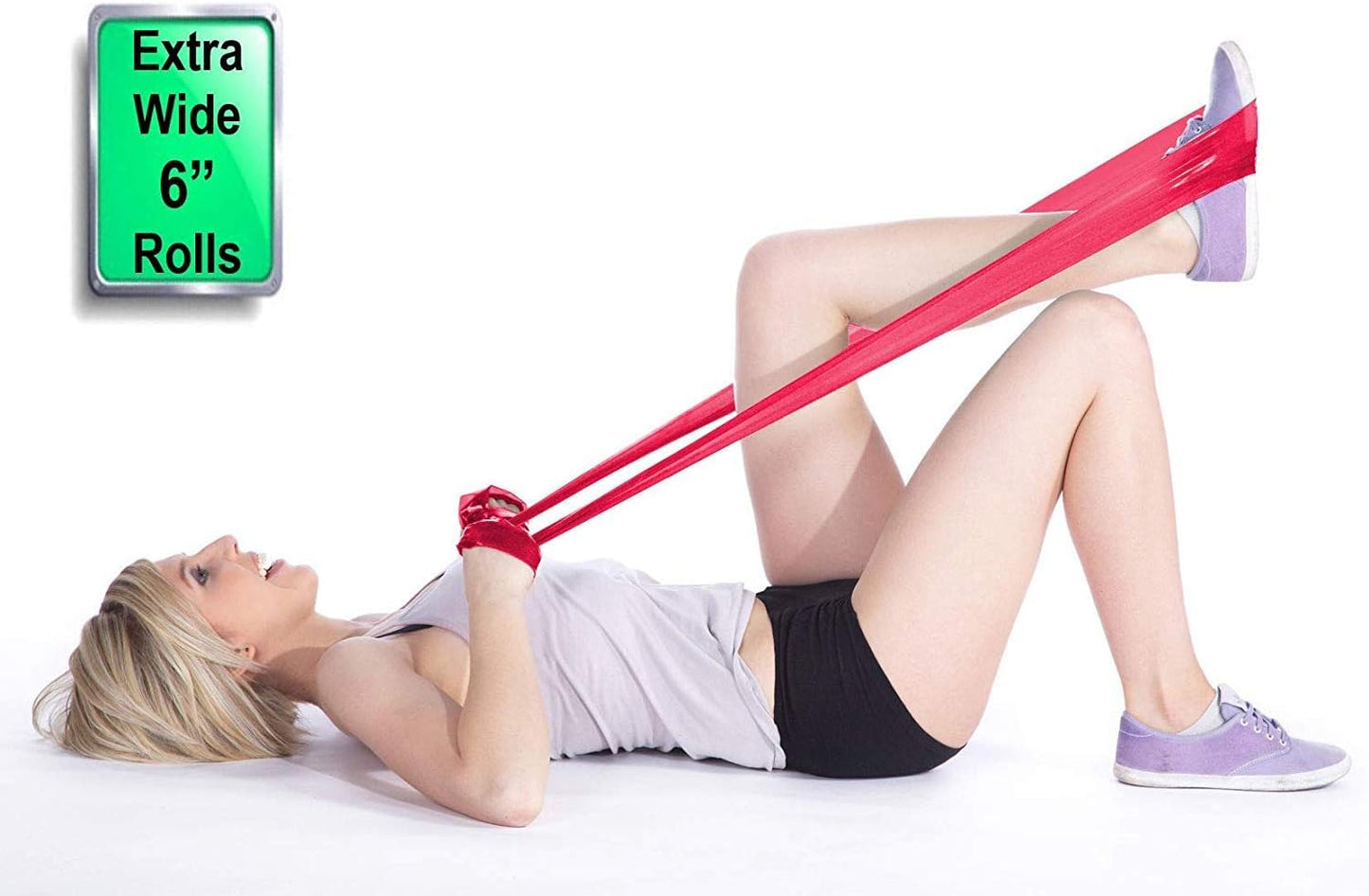Resistance Band for Working Out - 8,16,24 Yard Resistance Bands Bulk Rolls - 10 Strengths in Light Medium and Heavy Exercise Bands - Latex Free Workout Bands Including iPhone App and e-Book